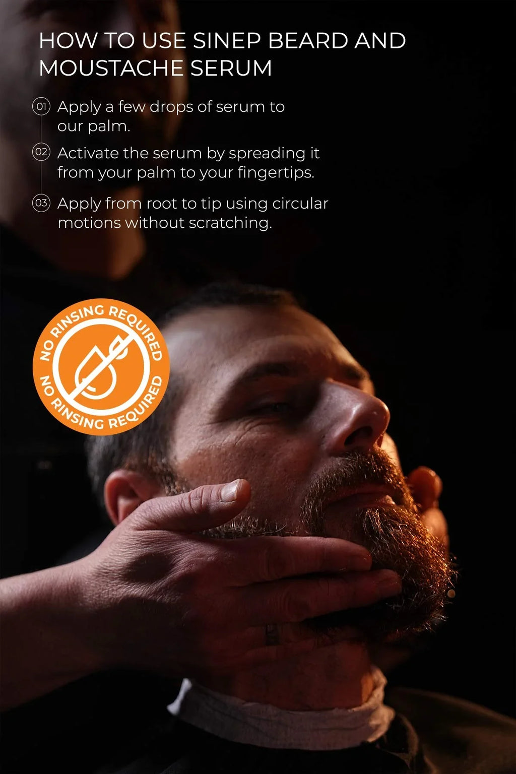 SINEP Beard & Mustache Serum 50ml Argan Oil & Keratin Beard Care Serum
