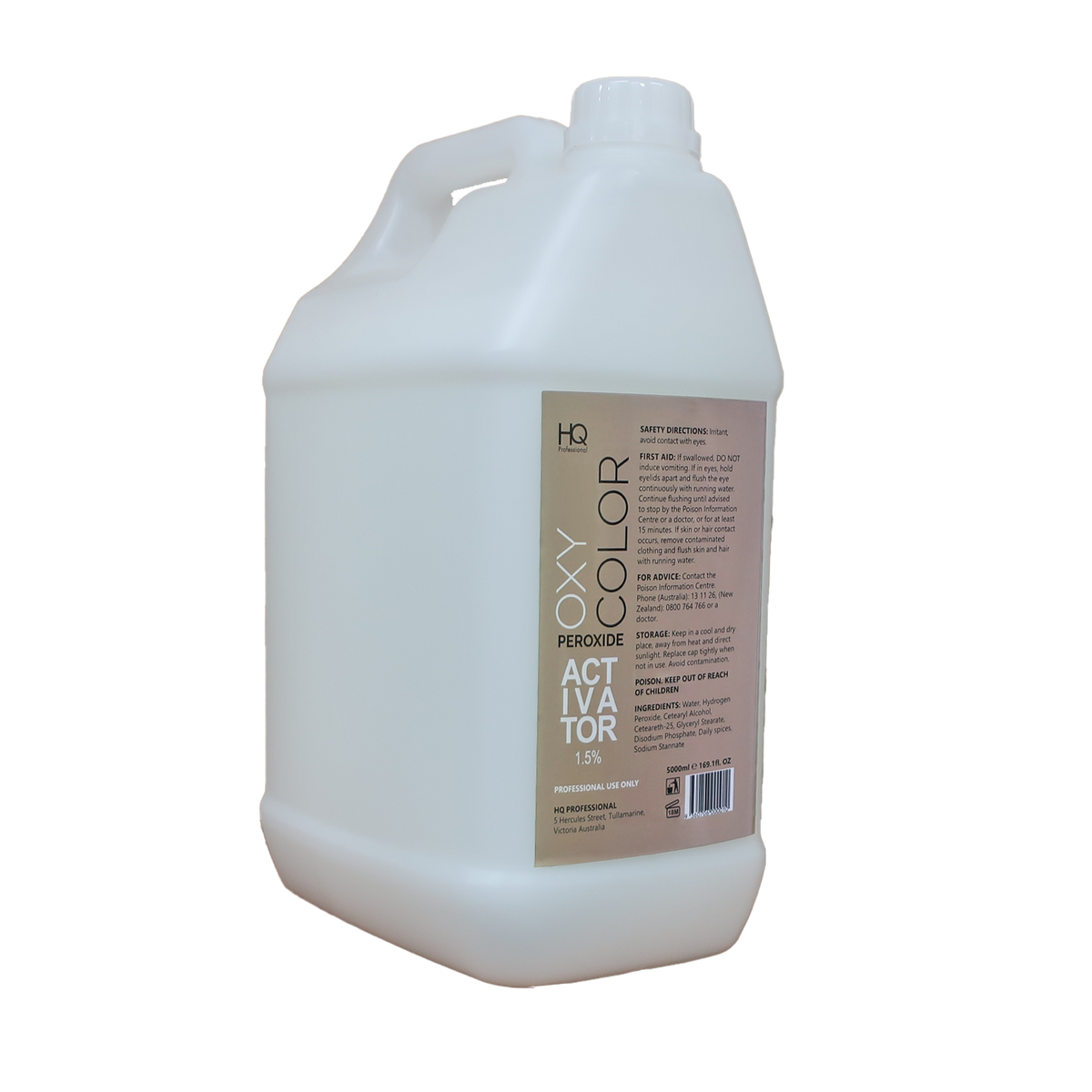 HQ Professional Oxy Color Peroxide 5L 5 Vol – Cream Developer