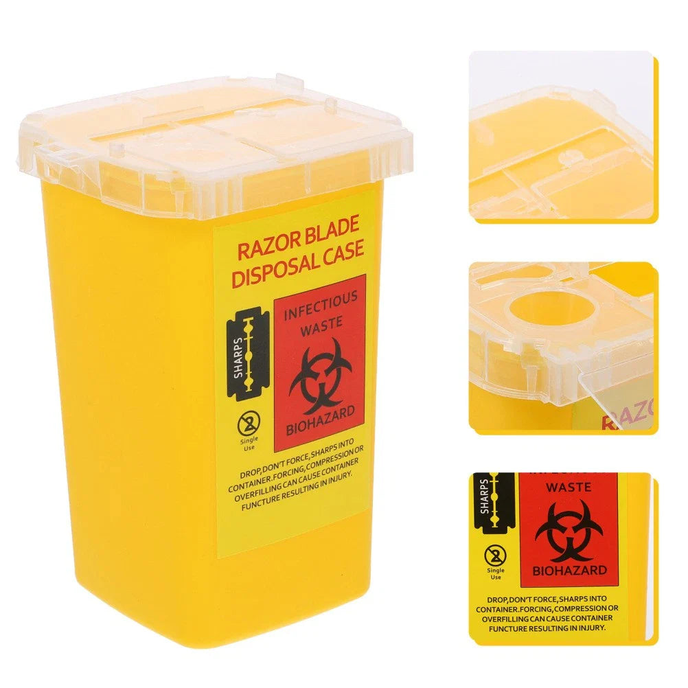Razor Blade Disposal Container Black - Red - Yellow