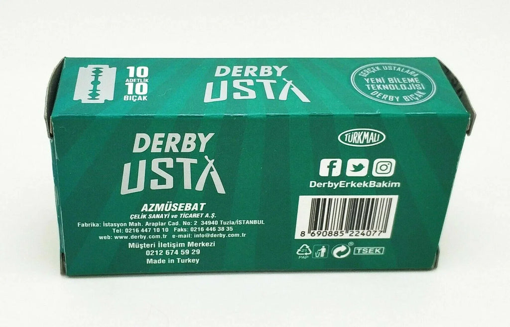 Derby Usta Double Edge Shaving Blades 100pcs – Cut Throat Razor